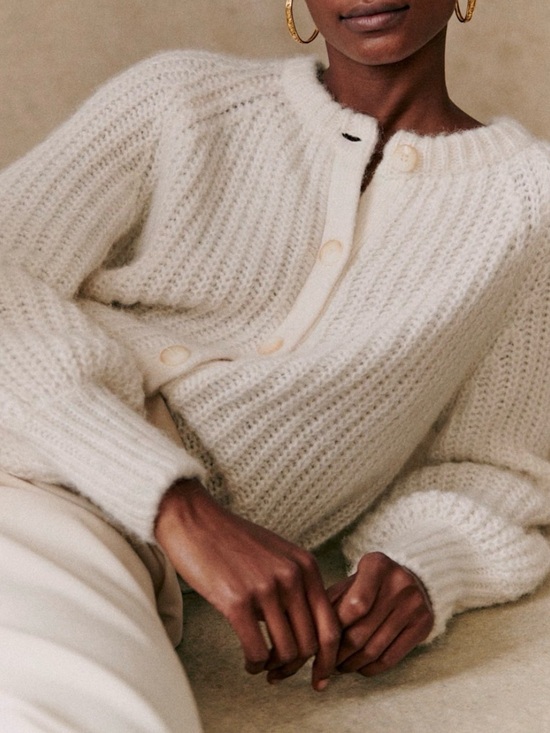 Sezane Sweaters - Sézane Emile Cardigan NWOT / Color Ecru / Size XS
